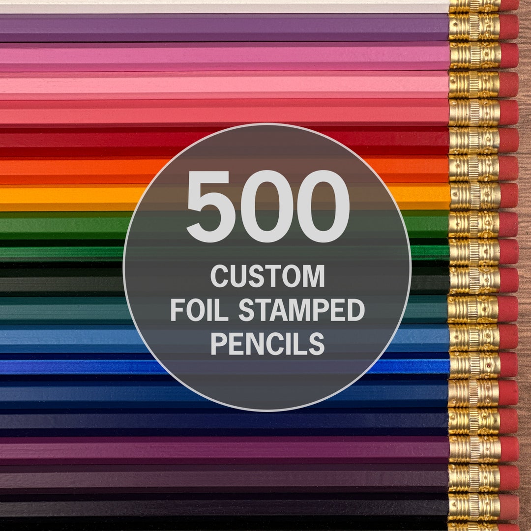 500 Custom Pencils Bulk Order Personalized Pencils for a Wedding, Baby Shower, Classrooms, Event