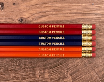 Lápices personalizados - Juego de 6 lápices grabados personalizados