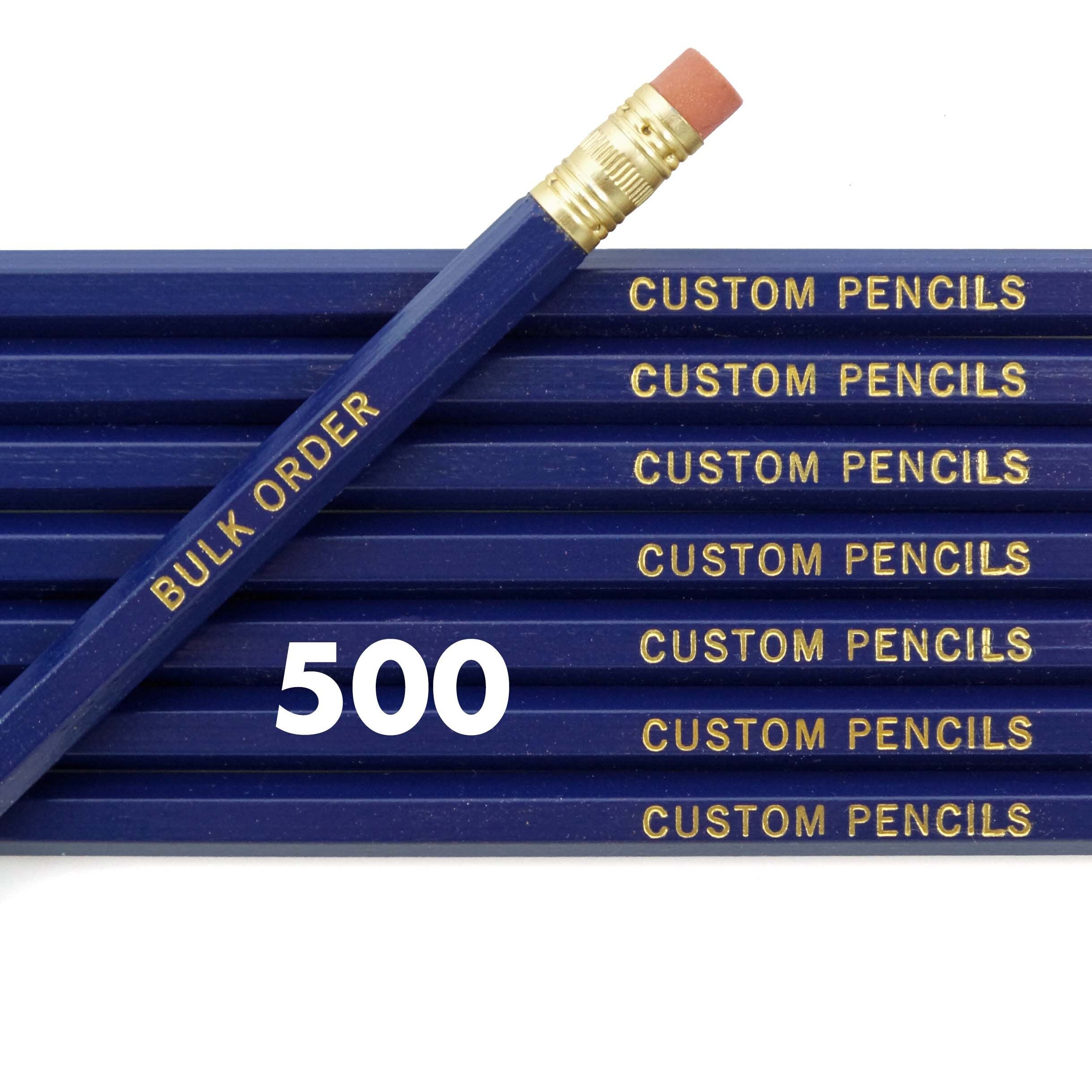 500 Custom Pencils Bulk Order Personalized Pencils for a Etsy