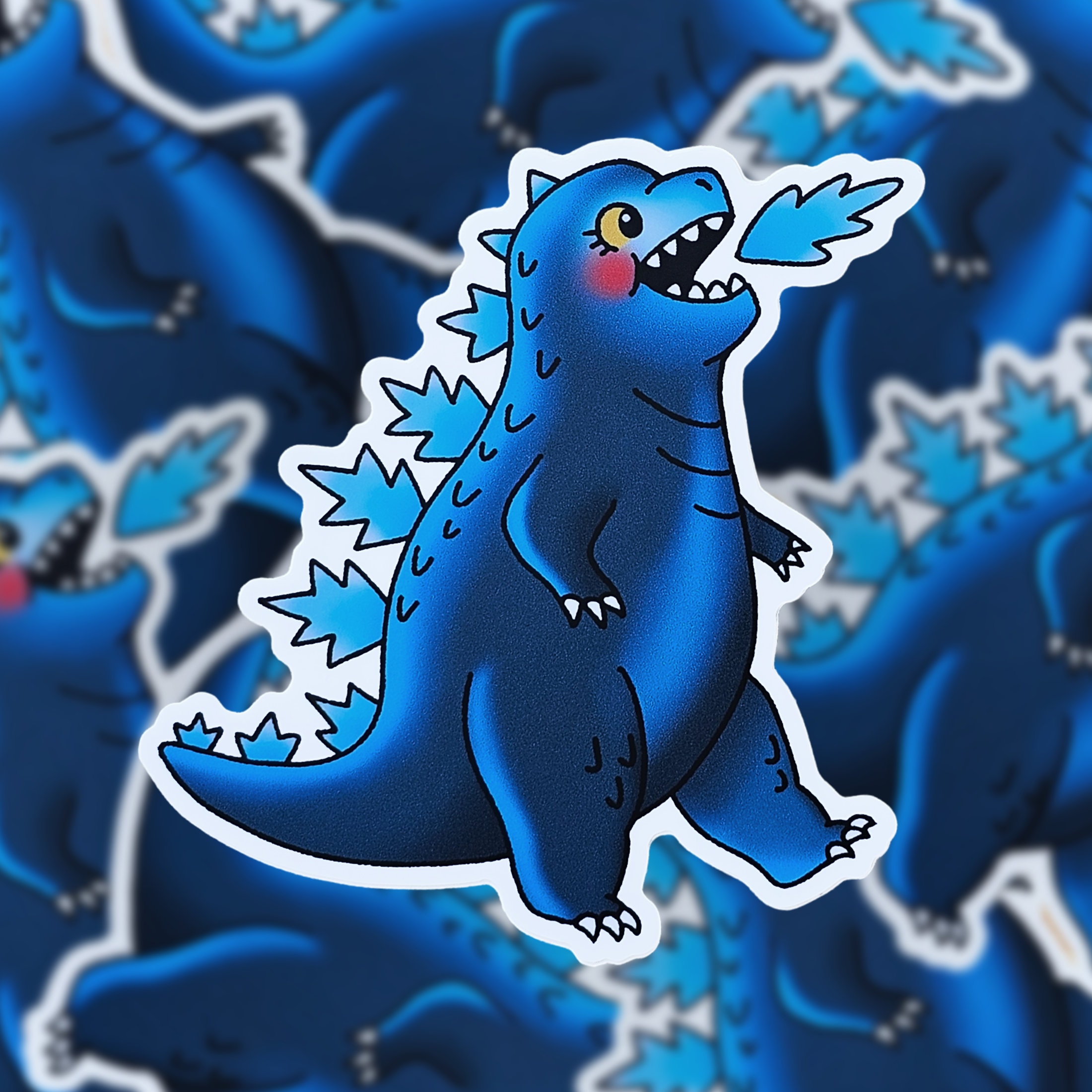 Godzilla Sticker, Cute Kaiju Sticker, Adorable Japanese Monster, Gojira ...
