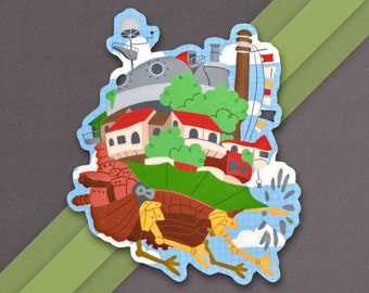 Howls Moving Castle Sticker, Anime Stickers, Japanese Anime Art, Anime Fanart Stickers, Fanart Anime, Anime Inspired Art, Anime Gifts