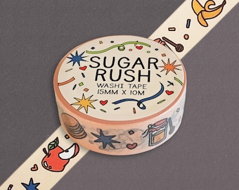 Sugar Rush Washi Tape, Scrapbook Journaling Tape