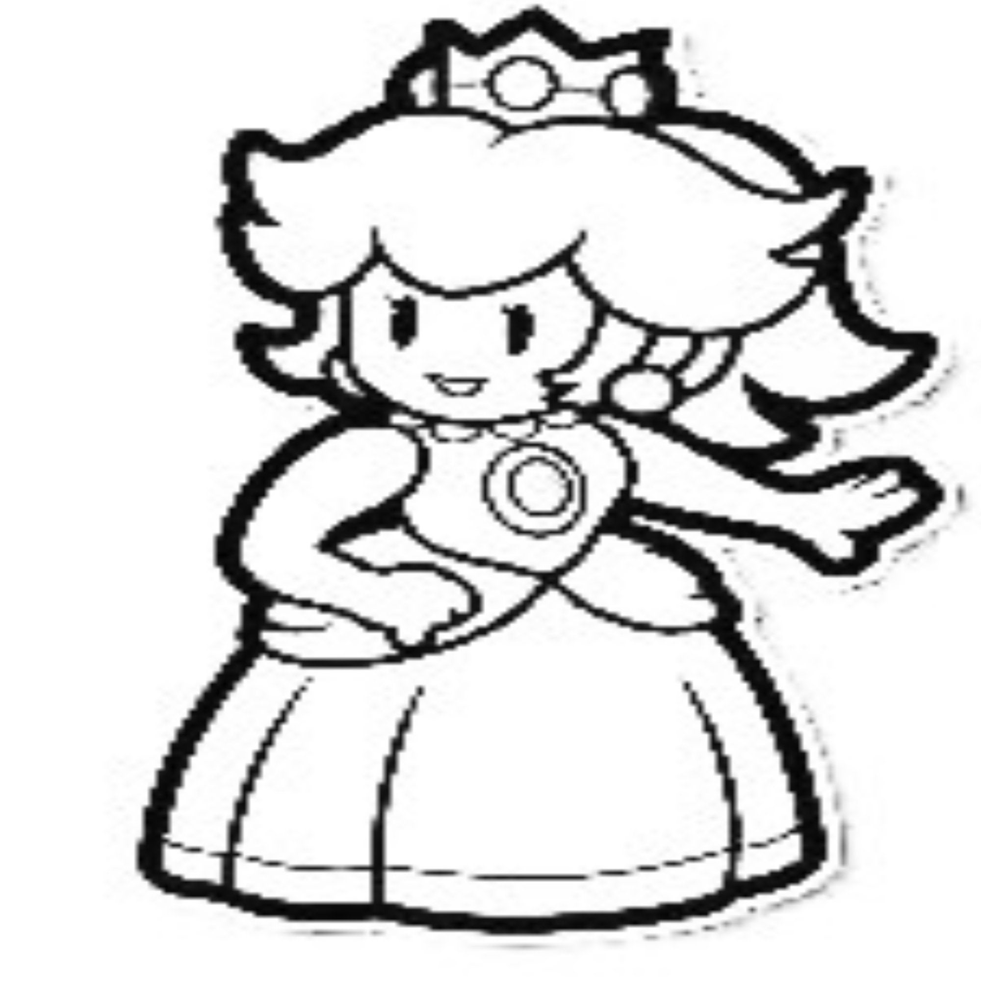 Paper Mario Inspired Princess Peach Coloring Page Sunshine - Etsy