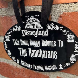 Haunted Mansion Stroller Tag: Personalized Acrylic Sign