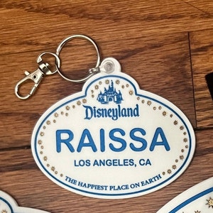 Disney Cast Member Diaper Bag Tags | Personalized Disney Luggage Name | Disneyland Parks Lost Bag | Engraved Travel Gift | Disney Name Tag