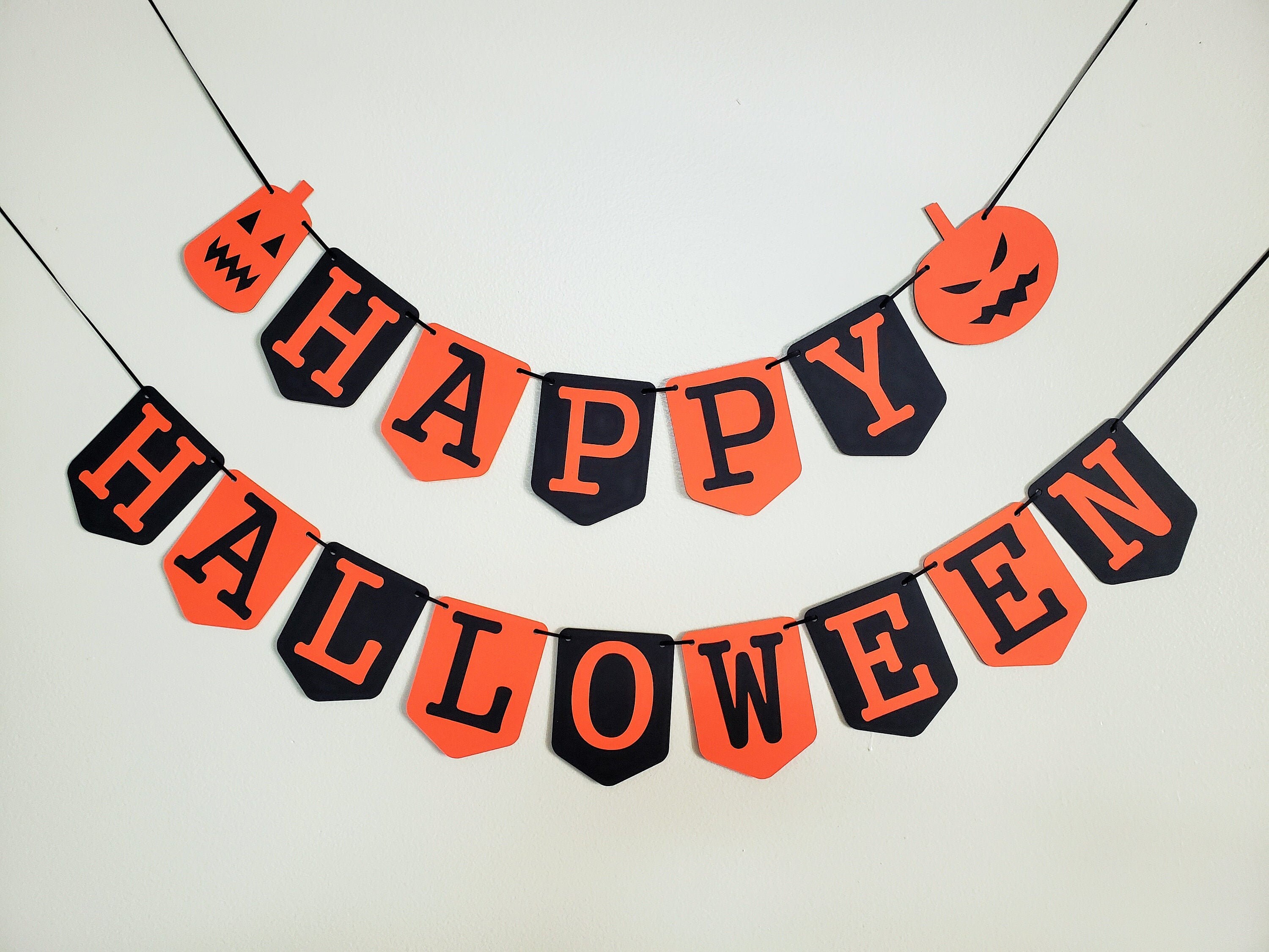 Happy Halloween Banner Halloween Decorations Halloween Party Etsy UK