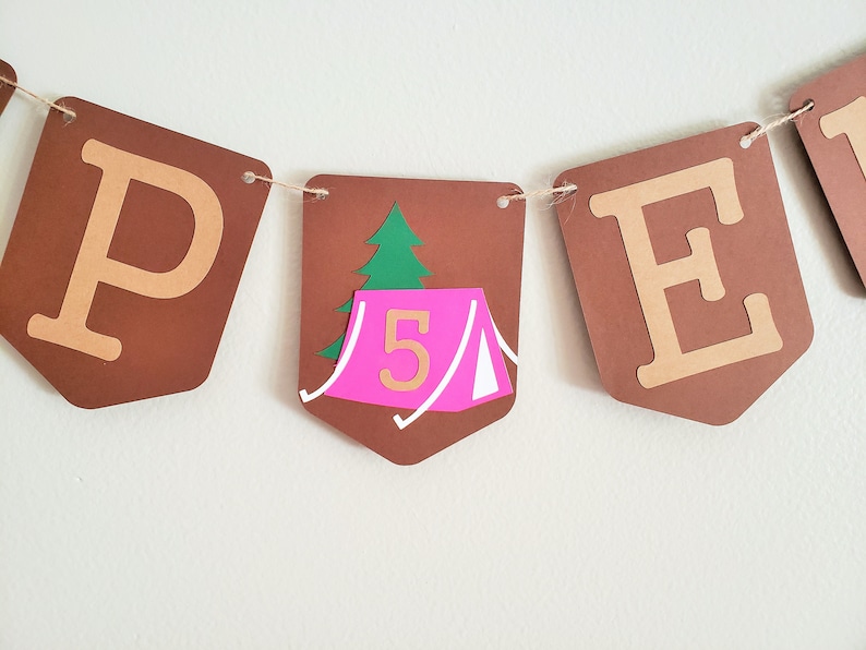 Personalized camping banner camping birthday decorations Etsy