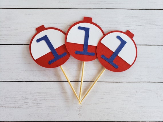 Fishing Cupcake Toppers, Fishing Bobber Cupcake Toppers, the Big