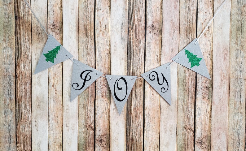 Joy sign Joy banner Joy glitter banner Christmas banner Christmas decorations Christmas garland