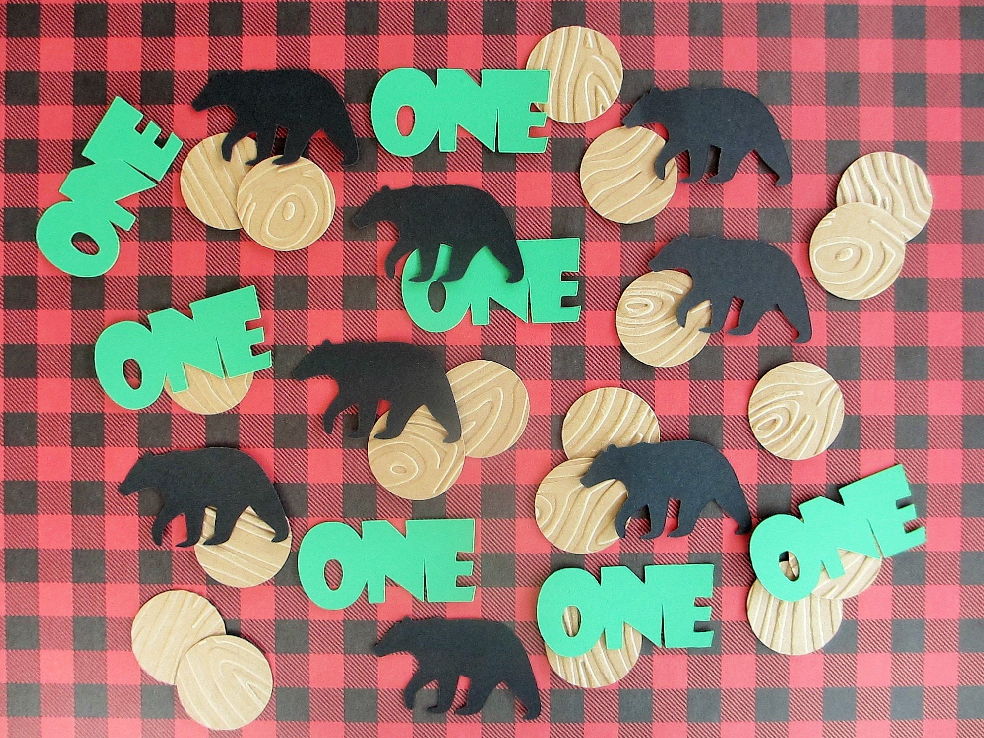 Lumberjack confetti Lumberjack birthday decorations Lumberjack 1st birthday woodland camping woodland lumberjack