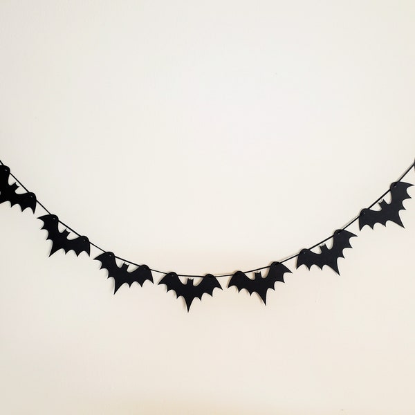 Halloween bat garland, Halloween banner, Halloween party decorations, bat garland