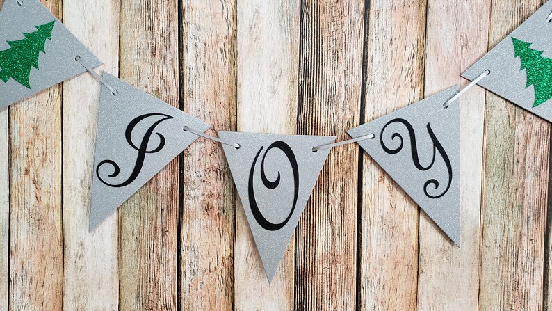 Joy sign Joy banner Joy glitter banner Christmas banner Christmas decorations Christmas garland