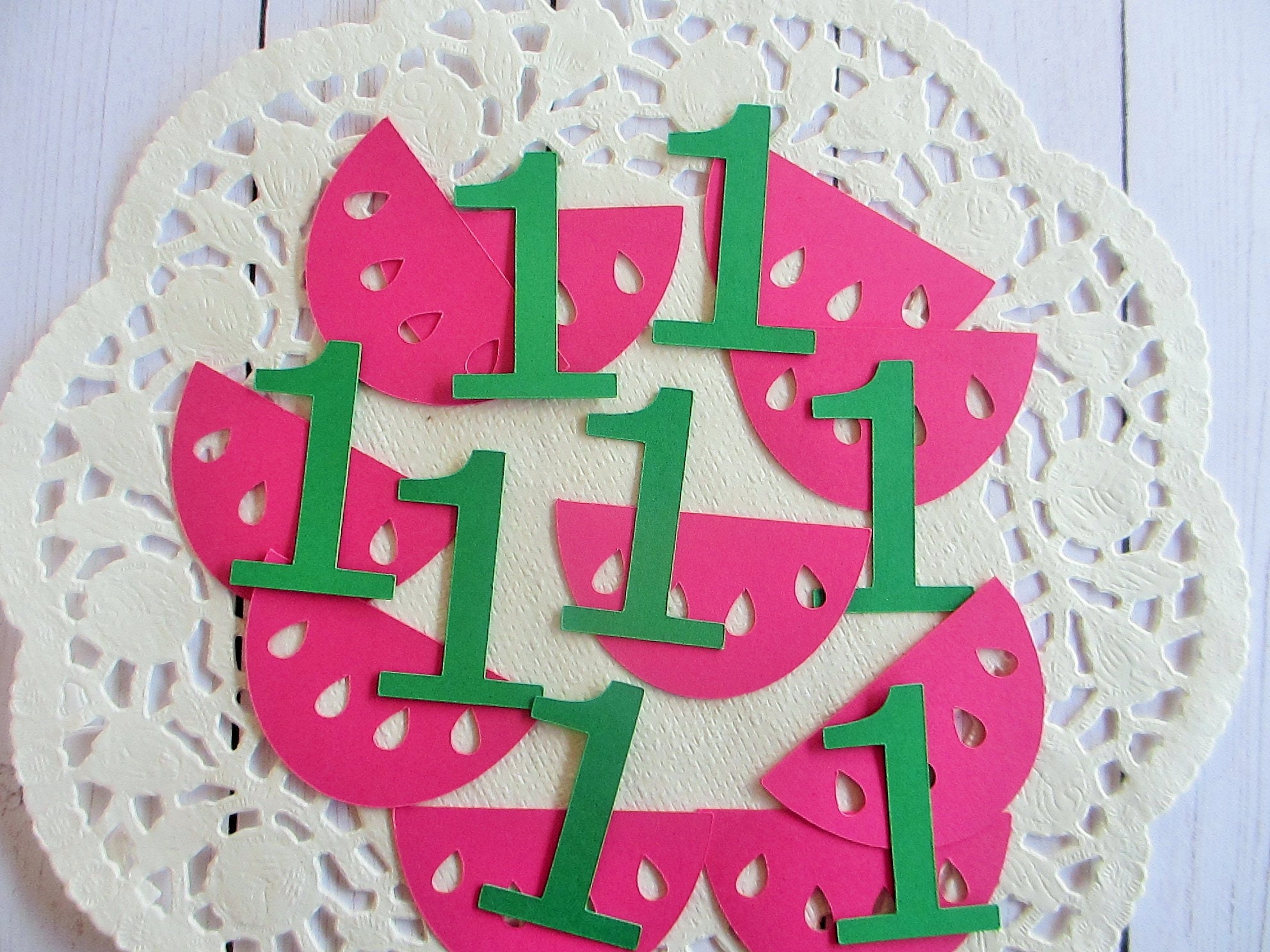 Watermelon confetti watermelon birthday confetti birthday table confetti first birthday decorations summer birthday confetti