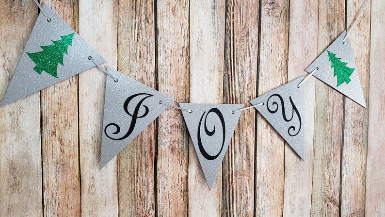 Joy sign Joy banner Joy glitter banner Christmas banner Christmas decorations Christmas garland