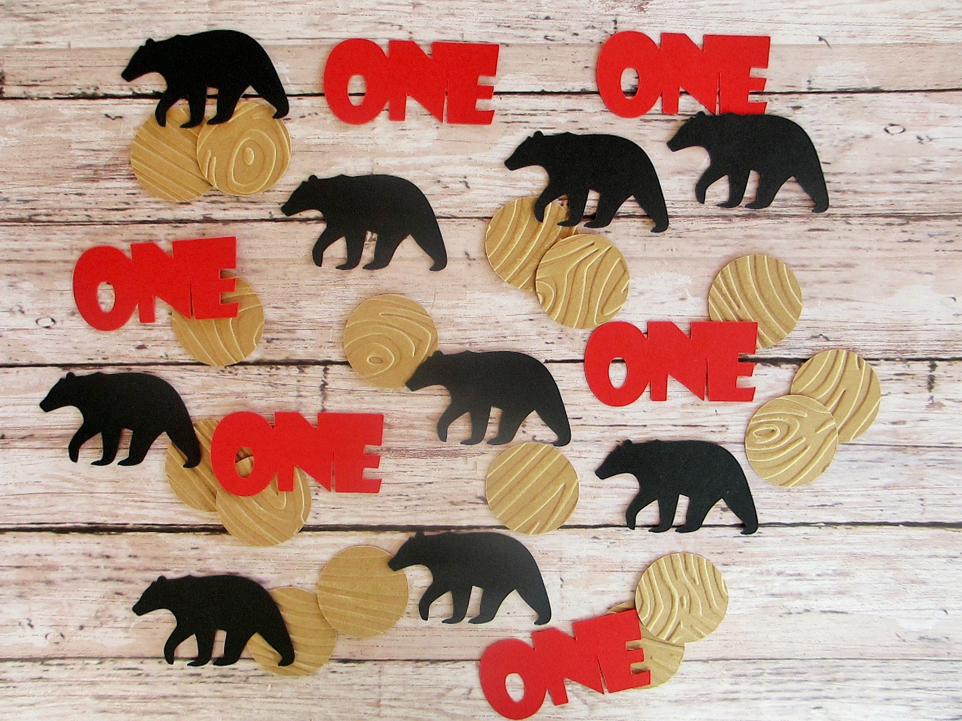 50 Ct Lumberjack table confetti Lumberjack birthday decorations Lumberjack 1st birthday woodland camping