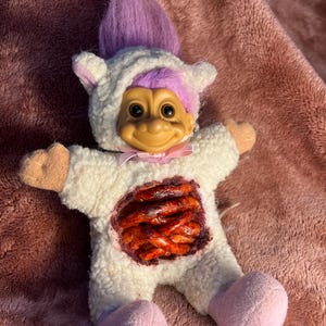 Not-so-whole Troll ,mini  - creepy Teddy Bear, creepy doll, horror plush, creepy plushies, creepy cute, creepy decor, scary plushies
