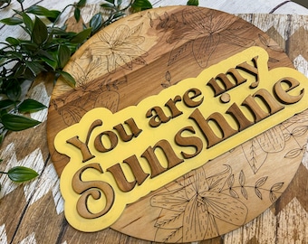 You Are My Sunshine - Colgante floral de pared - Boho Decor