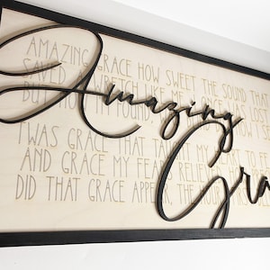 Amazing Grace Wooden Sign