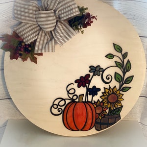 18” Fall Door Hanger - Pumpkin