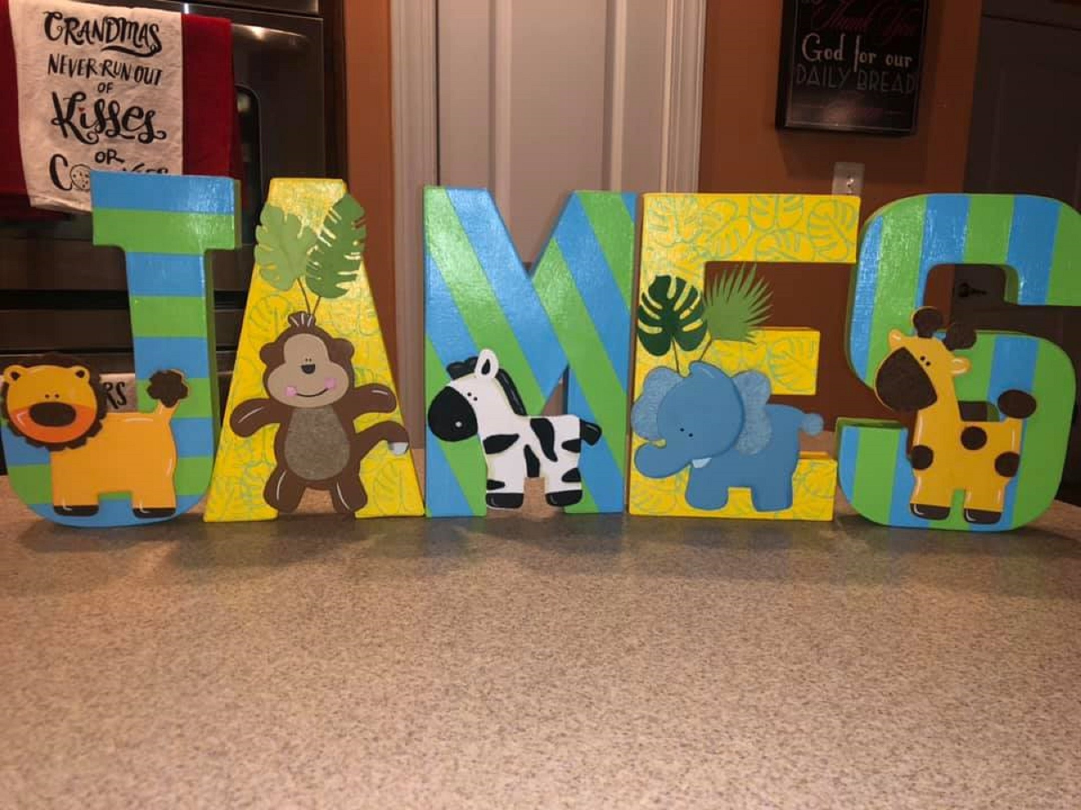 Jungle Animal Letters - Etsy