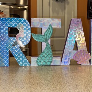Mermaid Letters (Silver Accents)