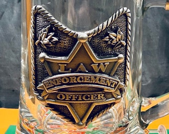 Law Enforcement Beer Stein Police Officer Sheriff Deputy Stein Award