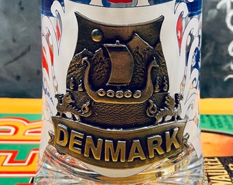 Denmark Scandinavian Heritage Beer Stein Finland Norway Sweden Denmark Flag Stein