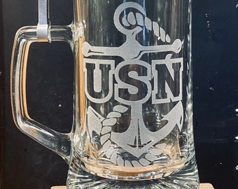 United States Navy Beer Stein PERSONALIZABLE