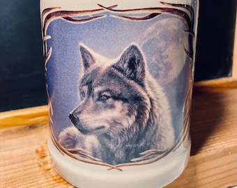 Stoneware Timberwolf Beer Mug