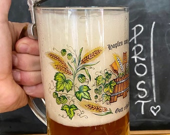 Brewmaster Biermeister Beer Stein Beer Lover's | Hops and Malt German Beer Stein