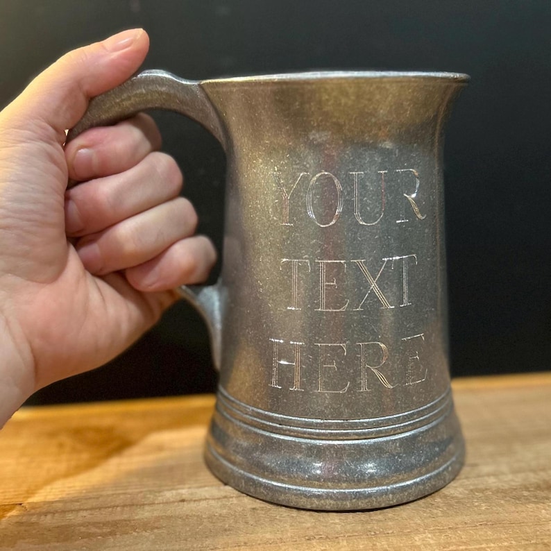Personalized Stainless Steel Beer Tankard, 36oz Engraved Groomsman Gift image 4
