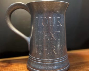 Personalized Stainless Steel Beer Tankard, 36oz Engraved Groomsman Gift