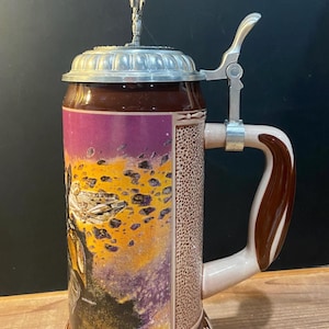 Vintage Boba Fett Beer Stein Mandalorian Pewter Action Figure Lid Limited Edition Numbered #2019 of 3,000 image 10