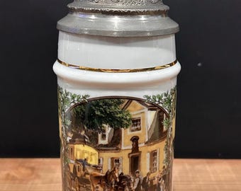 Vintage German Beer Stein Royal Bavarian Post Office and Telegraph 500 Years of German Postal Service Beer Stein