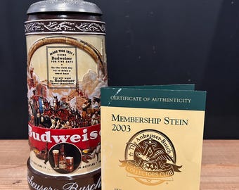 Vintage Anheuser Busch Beer Stein Historic Advertising 1936 CB24 Limited Edition Original Box