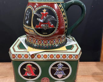 Vintage Limited Edition Anheuser Busch Eagle Beer Stein and Decorative Tin CS238 Historical A & Eagle Series 1900 Edition