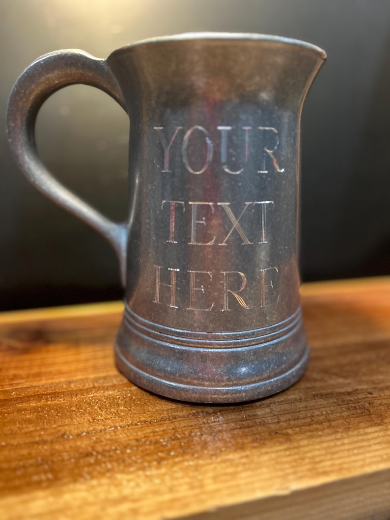 Personalized Stainless Steel Beer Tankard, 36oz Engraved Groomsman Gift image 2