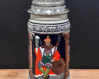 Vintage Hail Beer King Gambrinus German Beer Stein Limited Edition Number #889 of 10,000