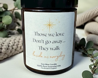 Those We Love Memorial Candle, Pure Essential Oil Soy Wax Sympathy Gift, In Loving Memory Remembrance Keepsake, Bereavement Aromatherapy