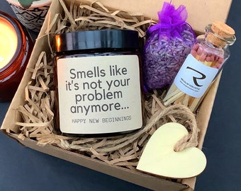 SMELLS LIKE NOT your problem anymore, New Job, Leaving Company, Retirement Gift, Going Travelling, Promotion, Work Colleague Leaving Gift