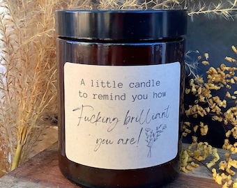 Brilliant Friend Gift, Aromatherapy Soy Candle, Lavender Cedarwood, Thank you Gift for Friend, Handmade Soy Wax Essential Oil Candle