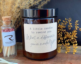 Thank You Gift: Lavender Cedarwood Soy Candle, Essential Oils