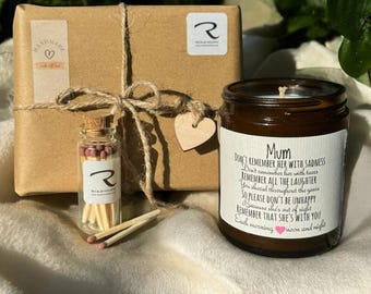 Mama Sympathy Candle, Aromatherapie Sympathy Candle, Mama Kerze, Sympathy Geschenk für Mama Verlust, ich denke an dich zu Weihnachten, Weihnachten für Mama