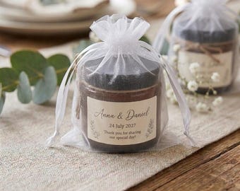 Wedding Candle Favours, Wedding Guest Gifts, Personalised Soy Candle Gift for Guests, Bulk Favors, Gift for Guests Customised Candles