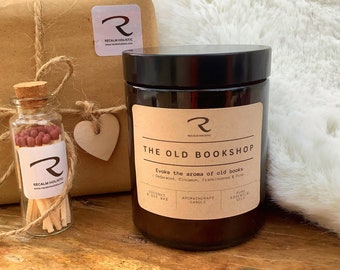 THE OLD BOOKSHOP, Aromatherapy Candle, Bookish Candles, Soy Wax Scented Candle, Book Lovers Soy Candle, Bookish Gifts, Book Lovers Gift