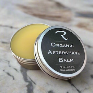 Organic Aftershave Balm: Natural Soothing Mens Skincare (50ml)