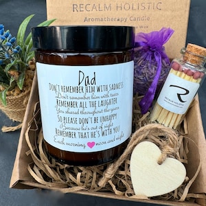 Dad Sympathy Candle Gift: Lavender Cedarwood Aromatherapy