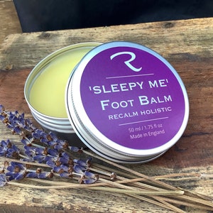 SLEEPY Me Foot Balm, Massage Balm, Restful Sleep, Insomnia, Sleep Aid, Anxiety Relief, 100% Natural, Pregnancy gift, Foot and Leg Massage