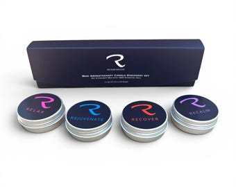 Aromatherapy Candle Discovery Set | Essential Oil Tealight Sample Pack | Soy Wax Candle Gift Set | Relaxation Spa Self Care Gift UK