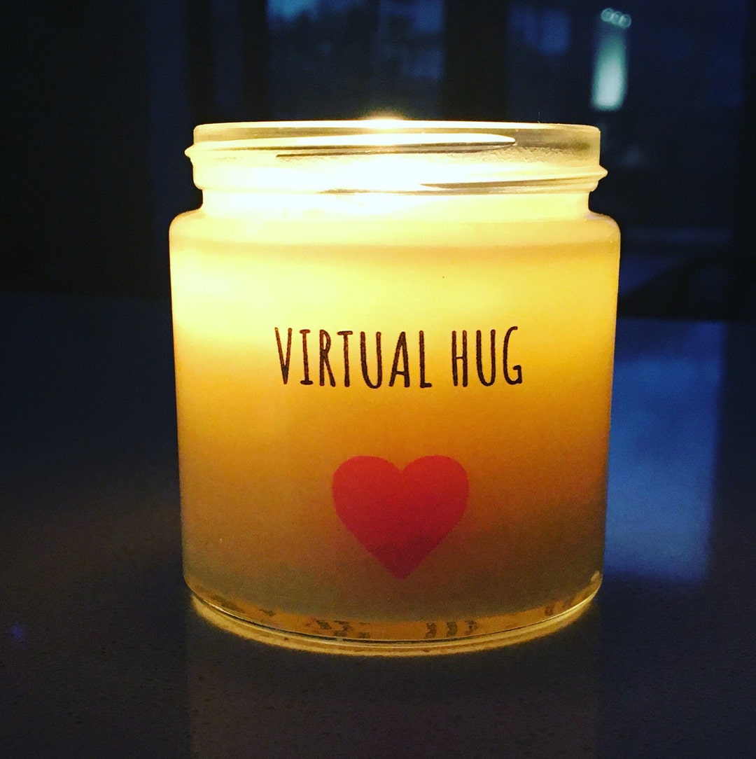 Virtual Hug Candle Heart Warming Gift Scented Candle Soy Etsy UK